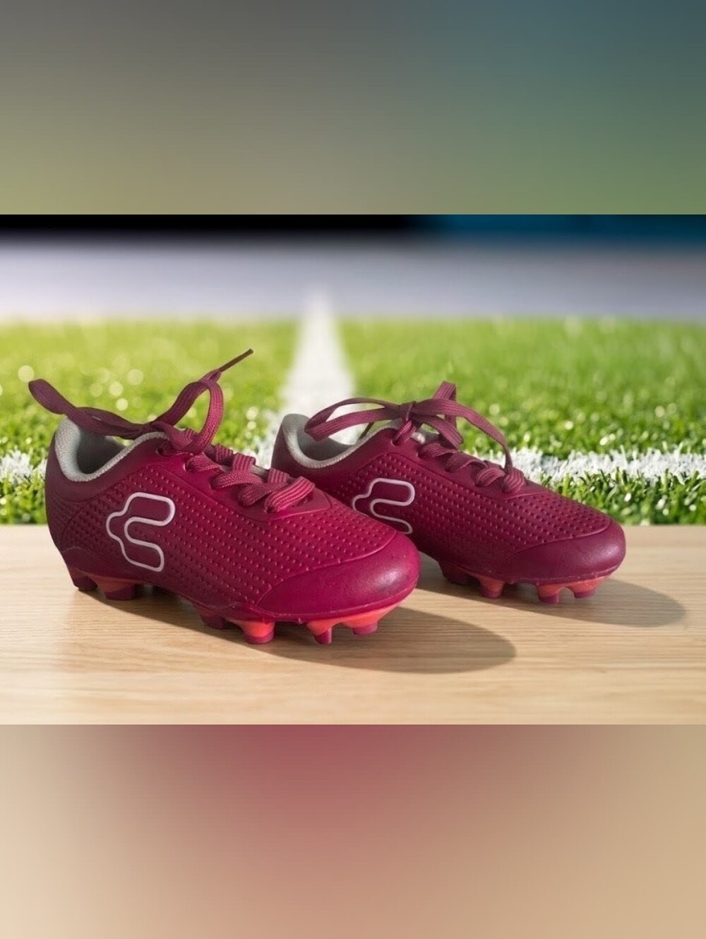 New Charly Berry-Pink Youth Soccer Cleats- Size 10 Toddler